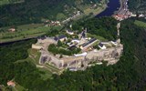 Königstein - Německo - Sasko - pevnost Königstein z leteckého pohledu (Wiki)