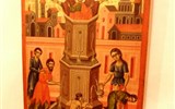 Památky UNESCO - Albánie - Albánie - Berat, Onufriho muzeum, malíř dokázal mistrovsky míchat své proslulé barevné odstíny