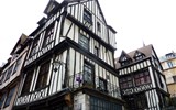 Rouen - Francie - Normandie - Rouen, hrázděné domy bohatých kupců v centru