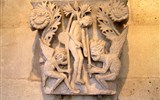Autun - Francie - Beaujolais - Autun, sv.Lazar, Sebevražda Jidáše, ten je obklopen démony