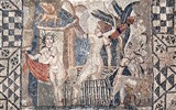 Maroko, země tisíce barev a vůní 2020 - Maroko - Volubilis, římské památky z 1. až 3.století n.l., mozaika Diana vystupuje z lázně