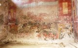 Krásy Neapolského zálivu - Itálie - Pompeje - v některých domech sopečný popel zachránil freskovou výzdobu