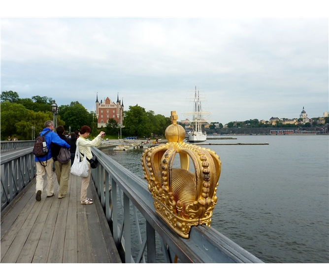 Stockholm, Helsinky, Tallin, Petrohrad, Riga, perly Baltu 2020 - Švédsko - Stockholm, pohled z mostu Skeppsholmsbron
