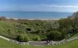 Colleville - Francie - Normandie - pohled svrchu na Omaha Beach od Amerického hřbitova