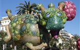 Karneval na Francouzské riviéře, oáza uprostřed zimy - Francie - Nice, slavnost Les Batailles de Fleurs