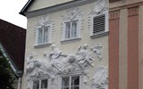 Krems - Rakousko - Křemže, Mesnerhaus, 1734-46, baroko, Jan Nepomucký ve štuce, L.M.Perner