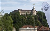 Slovinský advent v Lublani, Plečnik a termály Ptuj - Slovinsko - Lublaň - na kopci Grič nad městem trůní městský hrad