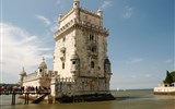 Lisabon, královská sídla a krásy pobřeží Atlantiku a Porto 2018 - Portugalsko - Lisabon - Torre de Belém, manuelská gotika, 1516-9, Francisco de Arruda