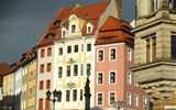 Wroclaw, Budyšín, adventní trhy 2020 - Lužice - Budyšín, barokní domy na radničním náměstí