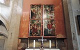 Zhořelec - Německo - Lužice - Zhořelec, sv.Trojice, pozdně gotický křídlový oltář Zlatá Marie, 1510-20, zavřený