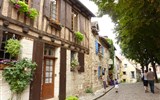 Bergerac - Francie - Gaskoňsko - Bergerac a hrázděné domy v historickém centru