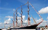 Sail - Holandsko - Amsterdam - slavnost SAIL, Sedov přistává (Wiki-Takeaway)
