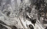 Festival La Biennale - Itálie - Benátky - 55.Bienále, David využil Muchova obrazu Apoteóza z dějin Slovanstva, 1926