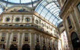 Milano a jezera Maggiore a Lugano a horský vláček - Itálie - Milán - Galleria Vittorio Emanuelle II, neorenesanční, 1865-76