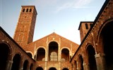 Milano, Turín, Janov a Cinque Terre letecky a rychlovlakem - Itálie - Milán - bazilika sv.Ambrože, 8.stol, přestavěna 1080-1144