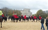 Londýn a královský Windsor letecky 2019 - Velká Británie - Anglie - Londýn, tzv. Horse Guards Parade, účastní se královnina osobní stráž,  foto A.Frčková