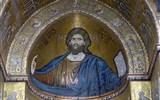 Monreale - Itálie - Sicílie - Monreale, katedrála, postava Krista Pankratora v apsidě (foto J.Bartošová)