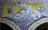 Monreale - Itálie - Sicílie - Monreale, jedna z mozaik na ploše 6.500 m2, výjev z Genesis, oběť Abrahámova (foto J.Bartošová)
