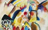Benátky a ostrovy benátské laguny letecky, La Biennale 2020 - Itálie - Benátky - muzeum P.Guggenheim, P.Kandinskij, Krajina s červenými skvrnami, 1922