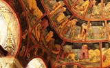 Sinaia - Rumunsko - Sinaia, předsíň, scény z života sv.Demetria (patron Valašska)