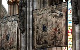 Kolín nad Rýnem - Německo - Kolín n.R. - interiér dómu s barokními tapisériemi podle Rubense