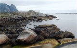Reine - Norsko - Lofoty - Reine a jeho sušáky na ryby