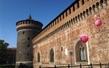 Milano - adventní víkend v Itálii 2019 - Itálie - Milán - Castello Sforzesco, Torrione di Santo Spirito