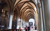 Krásy Bodamského jezera a ostrov Mainau 2020 - Německo - Kostnice, dóm, klenba bočních lodí je gotická