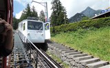 Švýcarsko, nočním vlakem do Curychu, eurovíkend Luzern 2020 - Švýcarsko - Pilatusbahn, nejstrmější ozububnicová dráha světa, stoupání až 48%