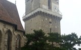 Perchtoldsdorf - Rakousko - Perchtoldsdorf, Wehrturm, 1450-1521 jako obranná věž a zvonice, po vypálení města J.Hunyádim obnovena (foto A.Frčková)
