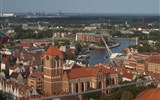 Lodě na kolejích, Gdyně, Gdaňsk a Malbork 2020 - Polsko - Gdaňsk, kostel sv.Jana, pohled z věže baziliky P.Marie
