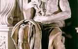 Michelangelo Buonarotti, veliký mistr italské renesance - Itálie -  Řím - Michelangelova socha Mojžíše (1514-16) v S.Pietro in Vincoli