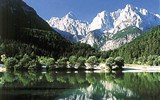 Slovinsko, jezerní ráj a Julské Alpy 2020 - Slovinsko - Julské Alpy - Bohyňské jezero časně zjara