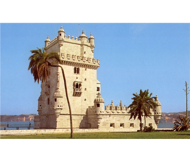 Portugalsko, země mořeplavců, vína a památek 2020 - Portugalsko - Lisabon - Belémská věž (Torre de Belém), 1515-21 na paměť výpravy Vasco de Gamy v manuelském stylu