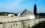 Apulie, kraj bílých měst, katedrál a azurového moře - Itálie, Apulie, Locorotondo, trulli