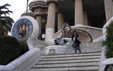 Barcelona a Gaudí - Španělsko, Barcelona, park Guell, schodiště