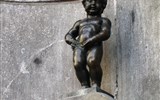 Belgie, umění, památky UNESCO, gastronomické zážitky či květinový koberec 2020 - Belgie - Brusel - tzv. Manneken Pis,  čurající chlapeček