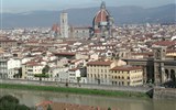 Florencie, Lucca a Siena letecky a vlakem - Itálie, Toskánsko, Florencie, pohled na město