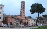 Řím a Vatikán letecky - Itálie - Řím - Santa Maria in Cosmedin, postaven v 6.stol. na zbytcích Herkulova chrámu, 782 a 1118-24 přestavěn